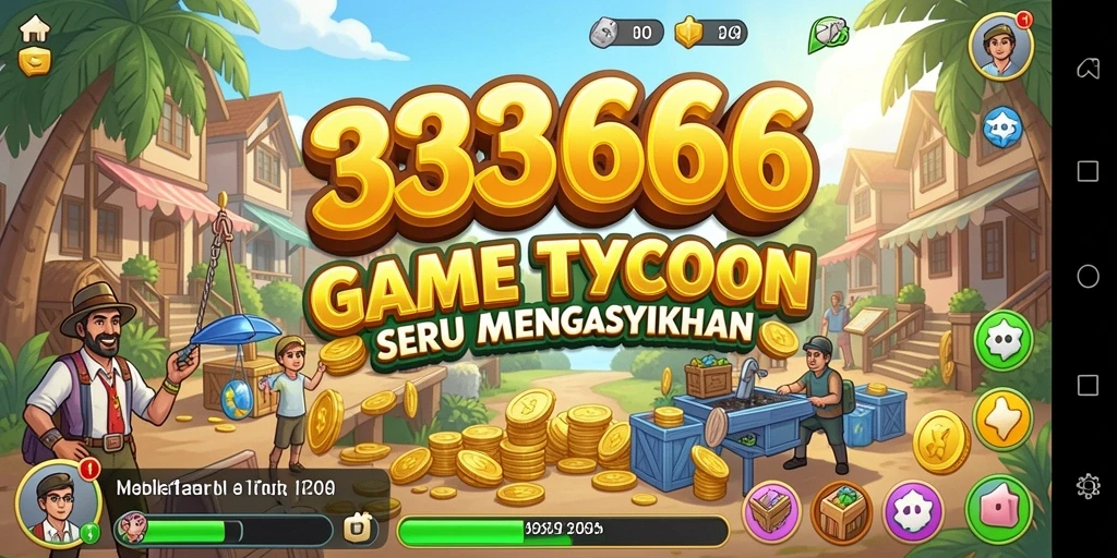 Tampilan gameplay 333666 yang menarik dalam genre Tycoon.