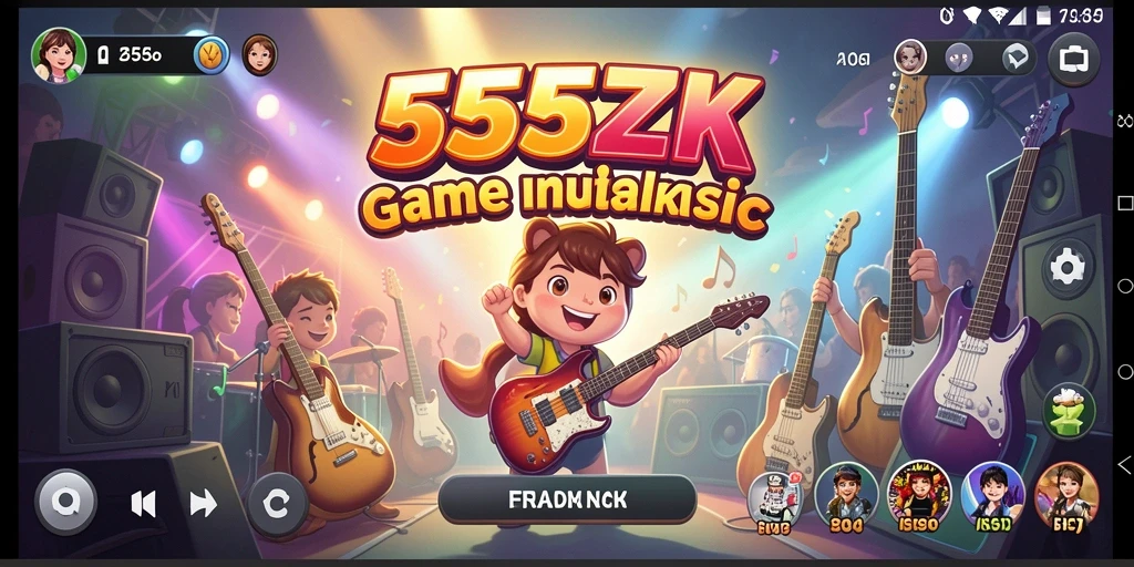 Gameplay seru 555ZK dengan tantangan musik interaktif.