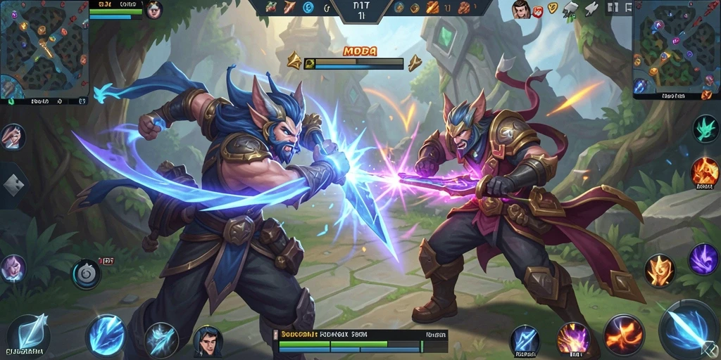 Gameplay seru dalam API33 dengan pertarungan karakter unik.