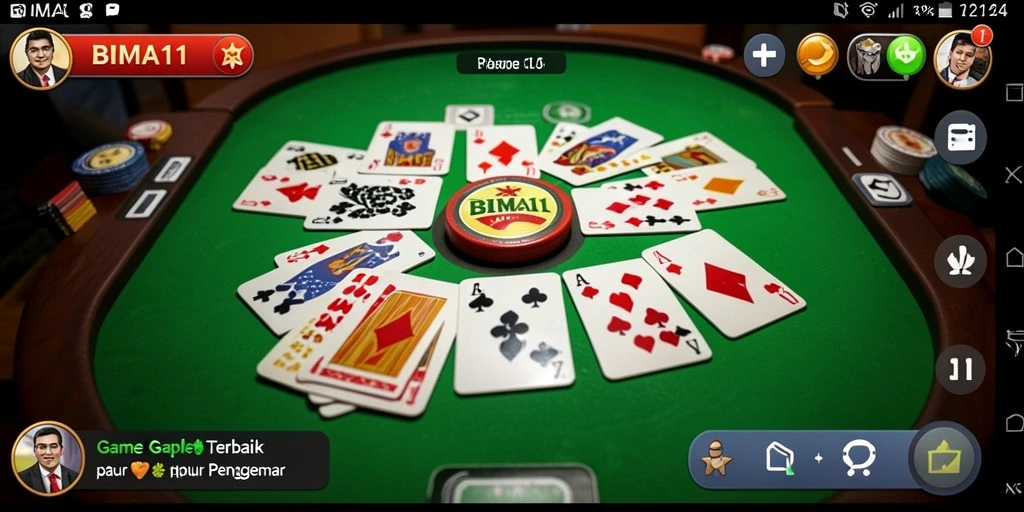 Screenshot BIMA11 menampilkan gameplay Gaple yang seru dan interaktif.