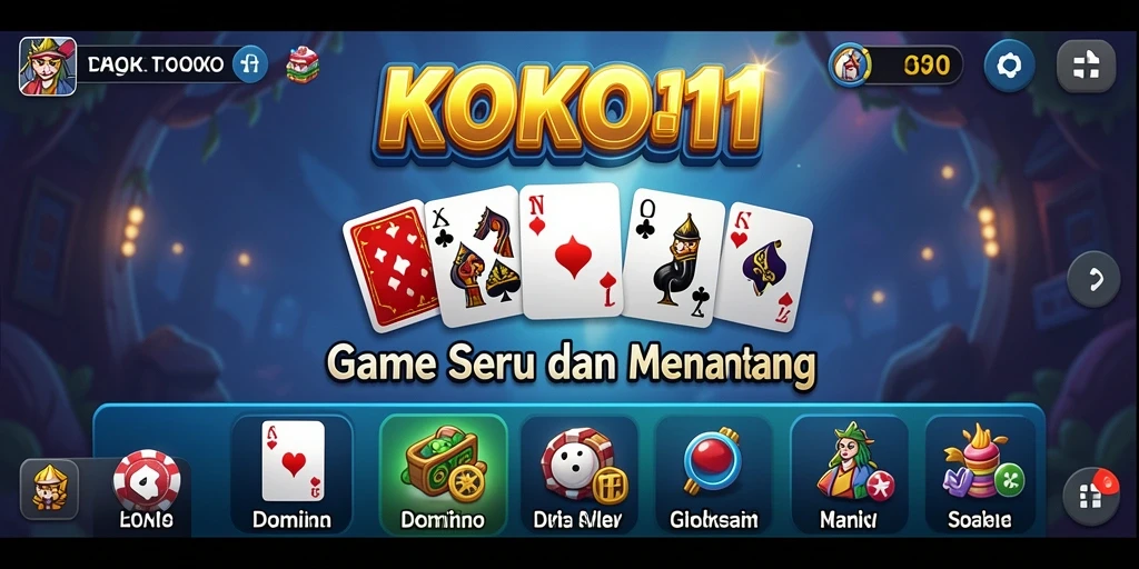 Tangkapan layar KOKO11 menunjukkan aksi seru saat bermain domino.