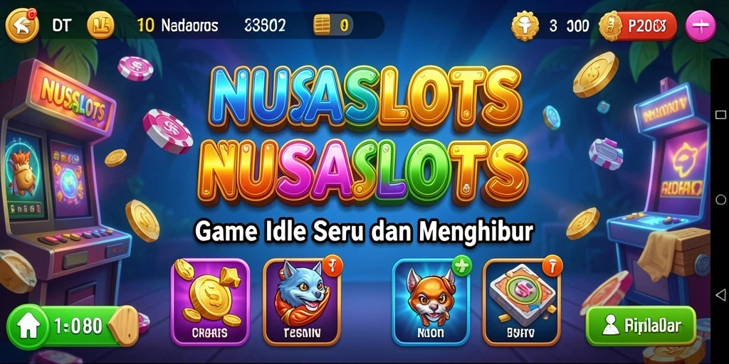 Screenshot gameplay NUSASLOTS yang menampilkan slot yang menyenangkan dan mengasyikkan.