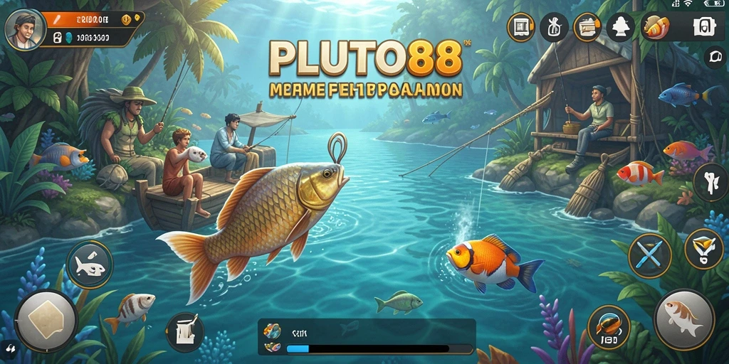 Tangkapan ikan besar di PLUTO88 yang menampilkan gameplay memancing seru.
