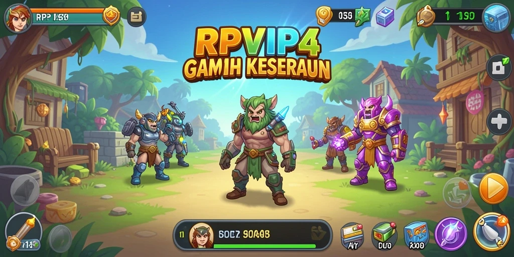 Screenshot RPVIP4 menunjukkan keseruan gameplay Idle yang menawan.