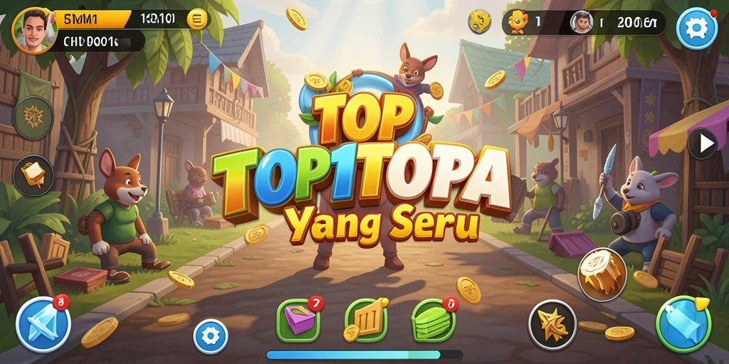 Screenshot gameplay menunjukkan karakter sedang berinteraksi dalam simulasi.