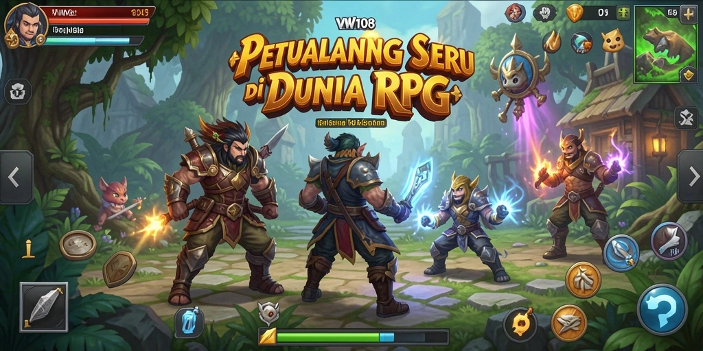 Tangkapan layar dari gameplay VW108 menunjukkan aksi pertempuran RPG yang mendebarkan.